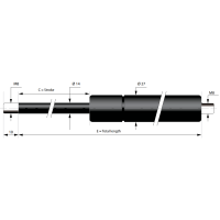 Kolvi diameeter 14mm, Otsad M8