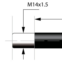 Kolvi diameeter 14mm, Otsad M8